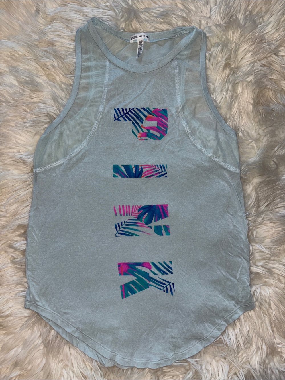 PINK Victoria’s Secret super soft Hawaiian mesh tank